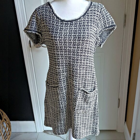 NEW! OLD MONEY TWEED SHEATH DRESS Max STUDIO - Picture 1 of 4